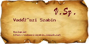 Vadászi Szabin névjegykártya